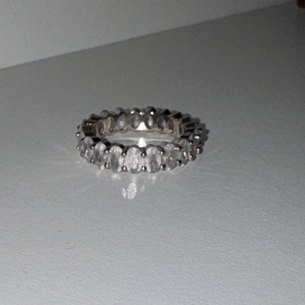 Dazzling Silver Eternity Ring